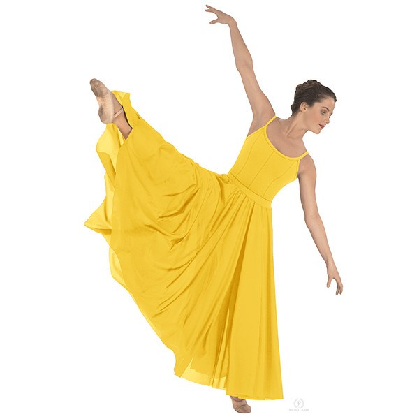 Eurotard 13674 Triple Panel Lyrical Skirt - Adult yellow