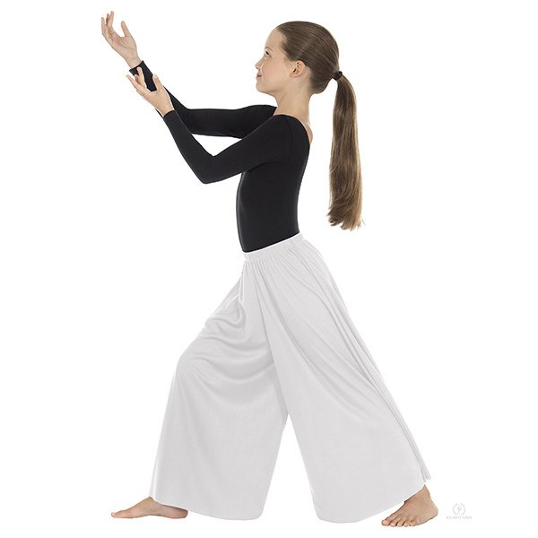 Eurotard 13696c Palazzo Pants- Child white