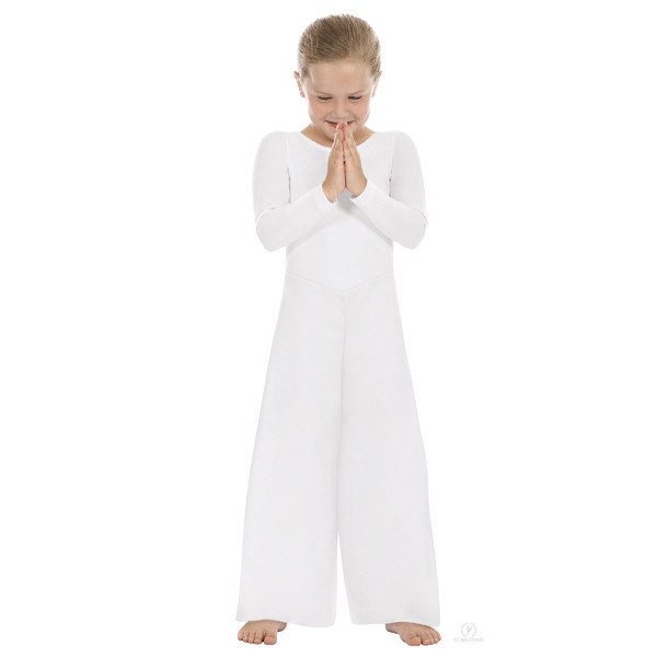 Eurotard 13842 Scoopneck Jumpsuit child white