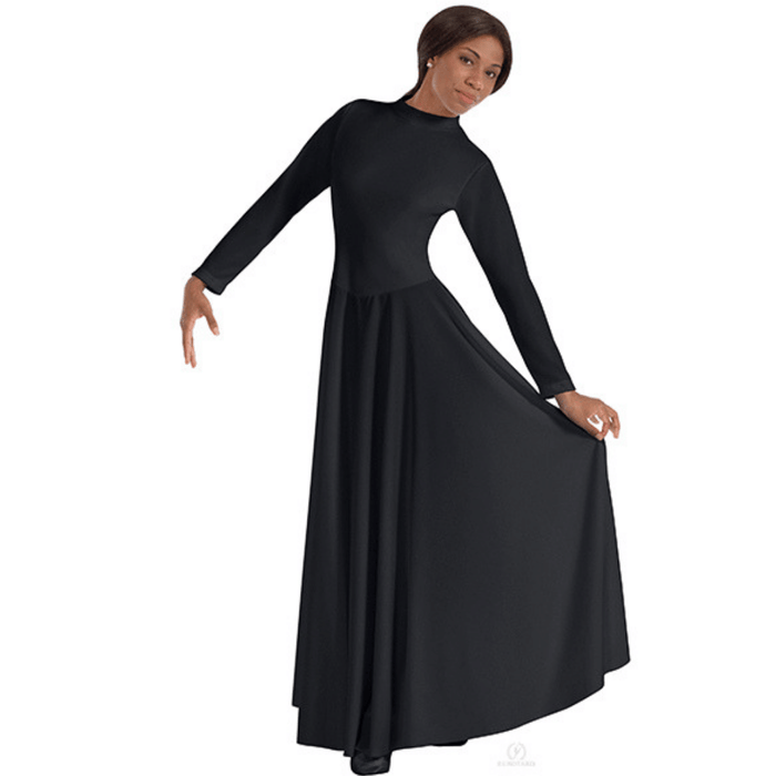 13847 - Eurotard Womens Simplicity Front Lined High Neck Praise Dress