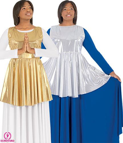 Metallic Adult Peplum Tunic