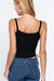 Solid Essential Comfortable Tank Top Black - Back