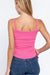 Solid Essential Comfortable Tank Top Pink - Back