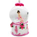 Mini Ballerina Pink and White Snow Globe Ornament