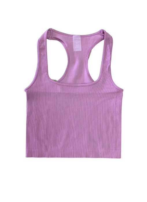 Essential Square Neck Ribbed Rib Tank Orchid - Front