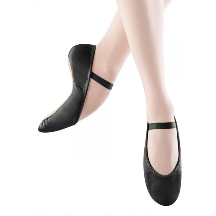 Kids Bloch "Dansoft" Black Leather Full Sole Ballet Shoes - Child