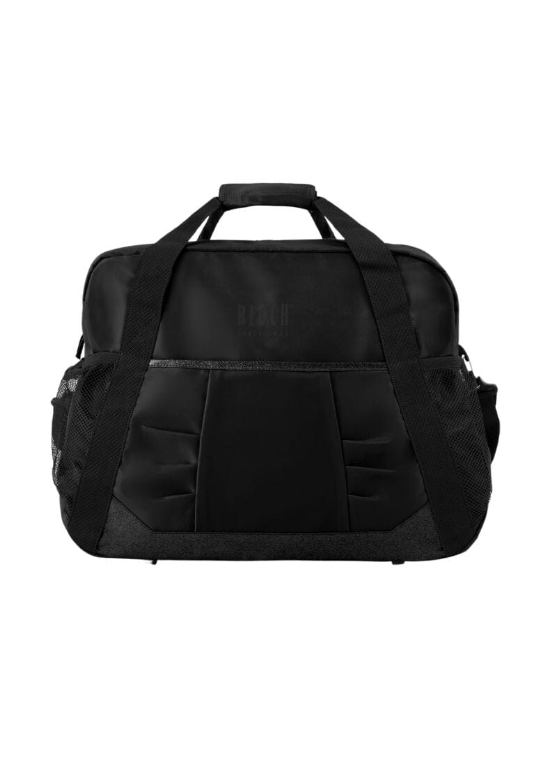 Black dance bag on white background