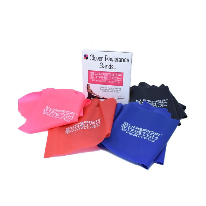 Clover Bands - Box Set of 4 Latex Resistance Band Strips