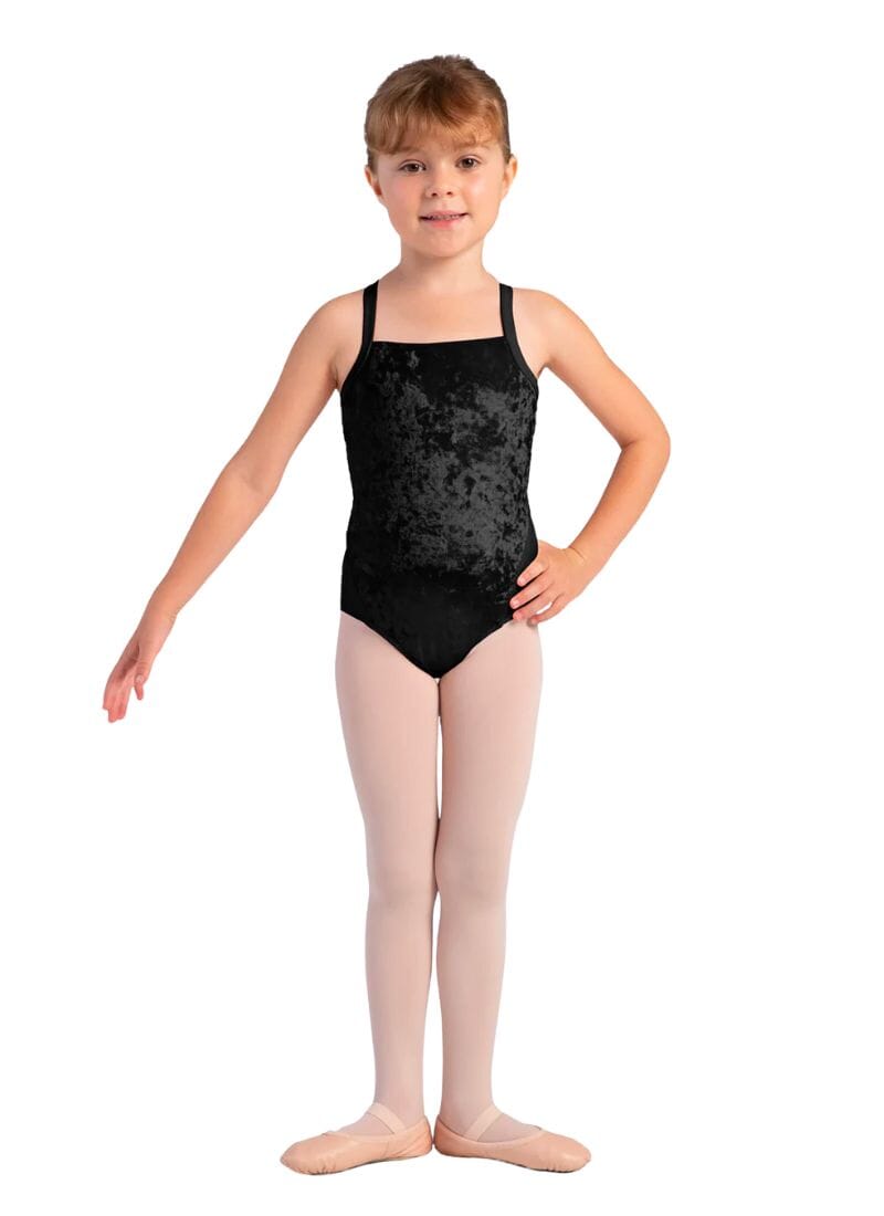 Bloch CL1037 Velvet Camisole Leotard Black - Front