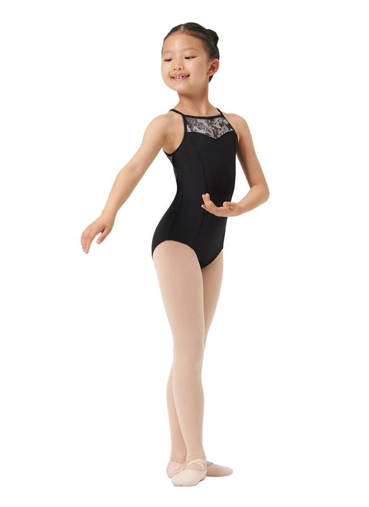 Mirella M807C Halter Leotard Black - Front