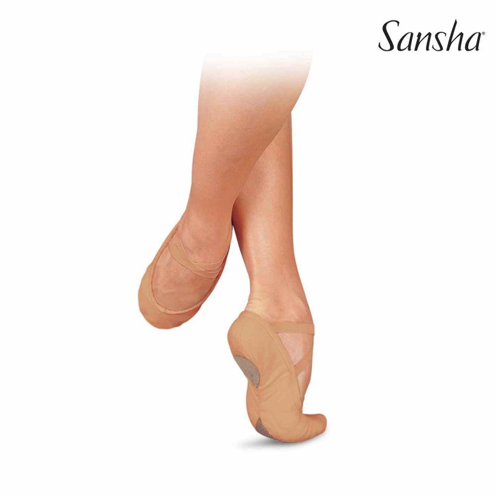 Sansha Adult Cavas Split Sole Ballet-Medium Tan