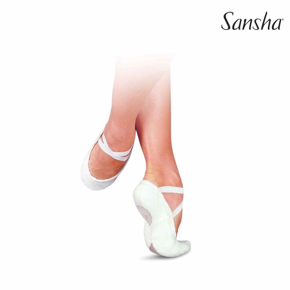 Sansha Adult Cavas Split Sole Ballet-White