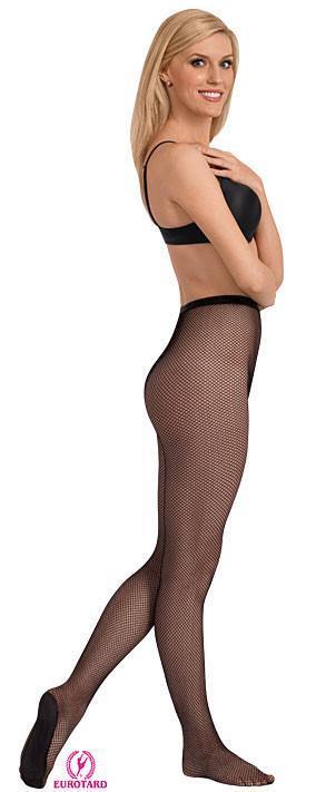 Body Wrappers Seamed Rhinestone Fishnet Tights A64