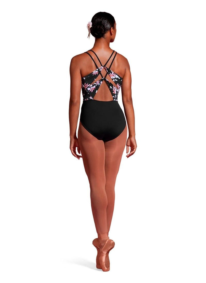Mirella M2174TM/LM Double Strap Printed Camisole Leotard - Back