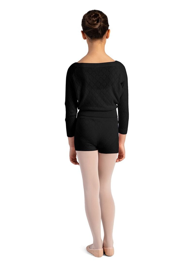 Bloch CR3544 Diamond Knit Short Black - Back
