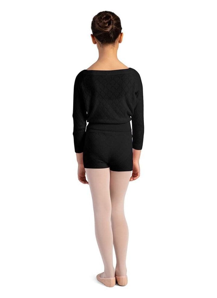 Bloch CR3544 Diamond Knit Short Black - Back