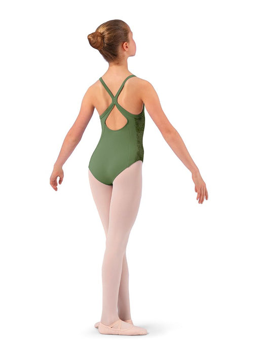 Bloch CL4147 Lace Print Camisole Leotard Sage - Back