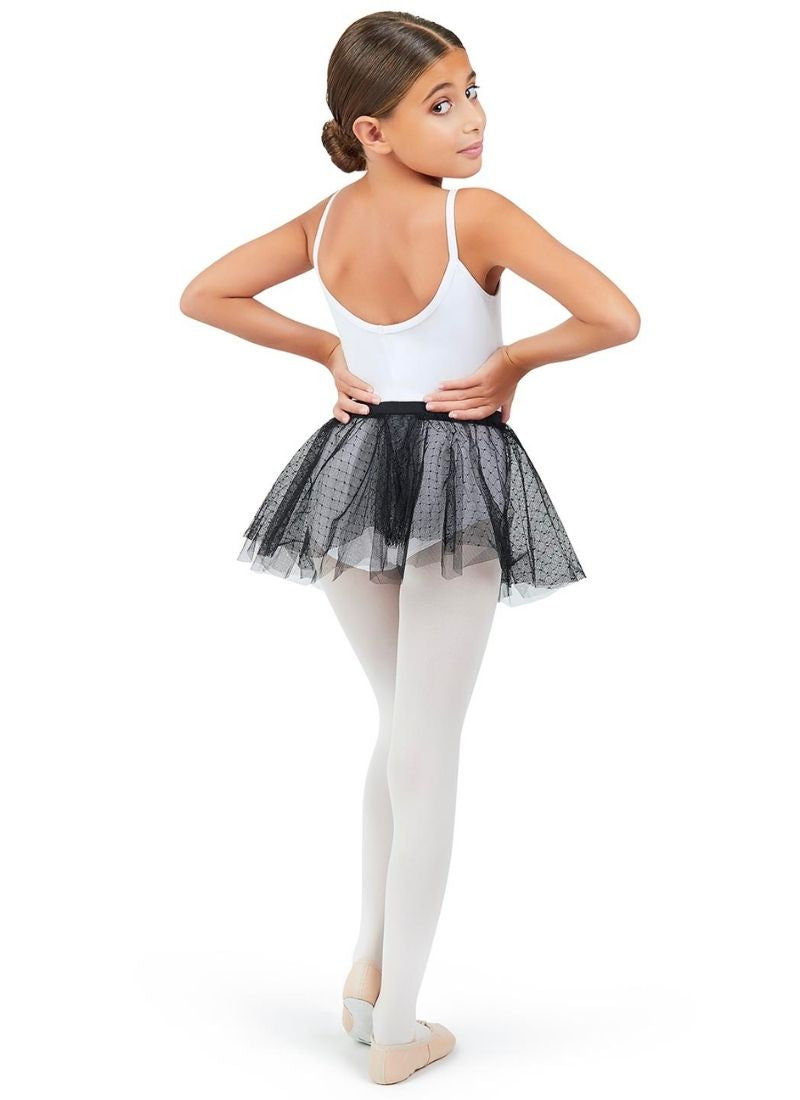 Capezio 11312C Child Double Layer Pull-on Skirt Black - Back