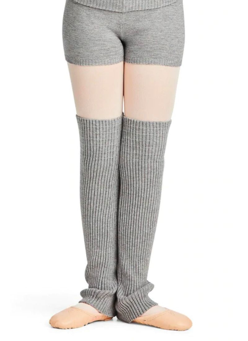 Capezio CK10954W Adult 27" Ribbed Legwarmer - Heather Grey