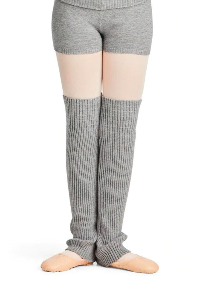 Capezio CK10954W Adult 27" Ribbed Legwarmer - Heather Grey