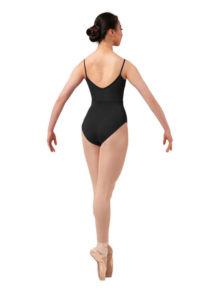 Mirella M4043TM/LM Chevron Rib Camisole Leotard Black - Back