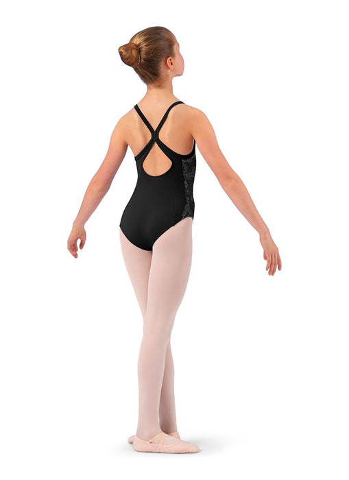 Bloch CL4147 Lace Print Camisole Leotard Black - Back