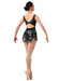 Mirella MS162 Chevron Rib Skirt Black - Back