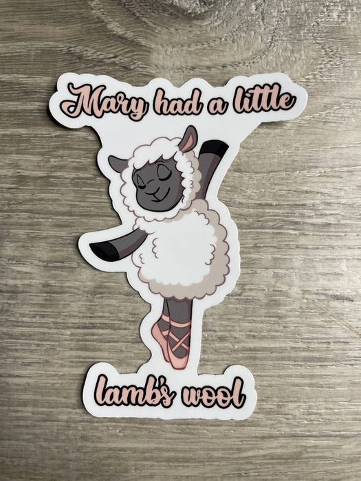 Mary Had a Little Lamb's Wool Sticker