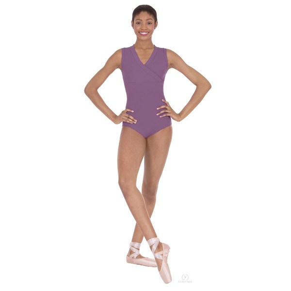Eurotard 33794 Haley Wrap Front Tank Leotard - mauve