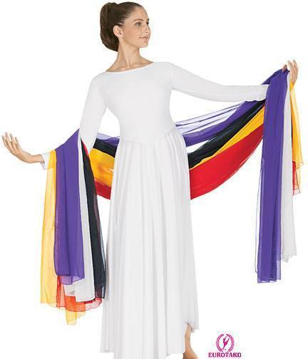 Chiffon or Metallic Scarf / Veil / Sash