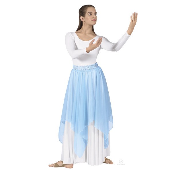 Eurotard 39768 Single Handkerchief Skirt/Top - Adult light blue
