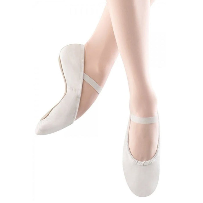 Bloch S0205G "Dansoft" White Leather Full Sole Ballet Shoes - Child