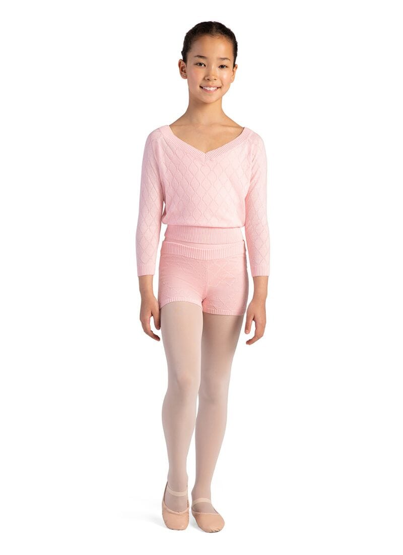 Bloch CR3544 Diamond Knit Short Candy Pink - Front