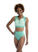 Danz N Motion 21410A/C High Waisted Briefs Seafoam - Front