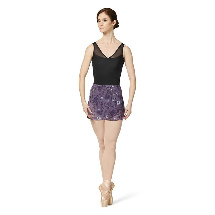 Mirella MS157 Printed Mesh Skirt - Orchid