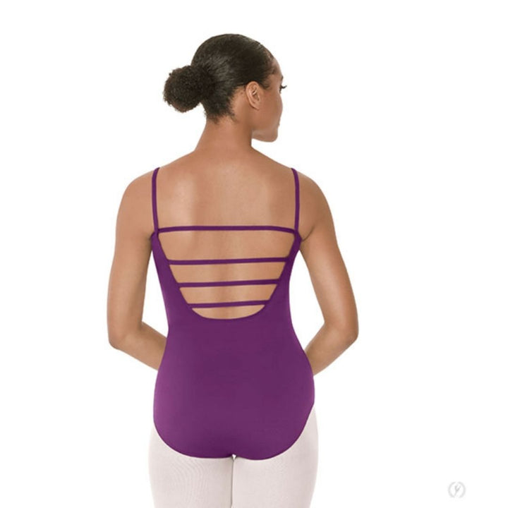 Eurotard 44485 Lattice Front Leotard Eggplant - Back