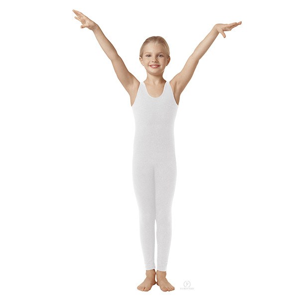 Eurotard 4429C Microfiber Tank Unitard - Child white