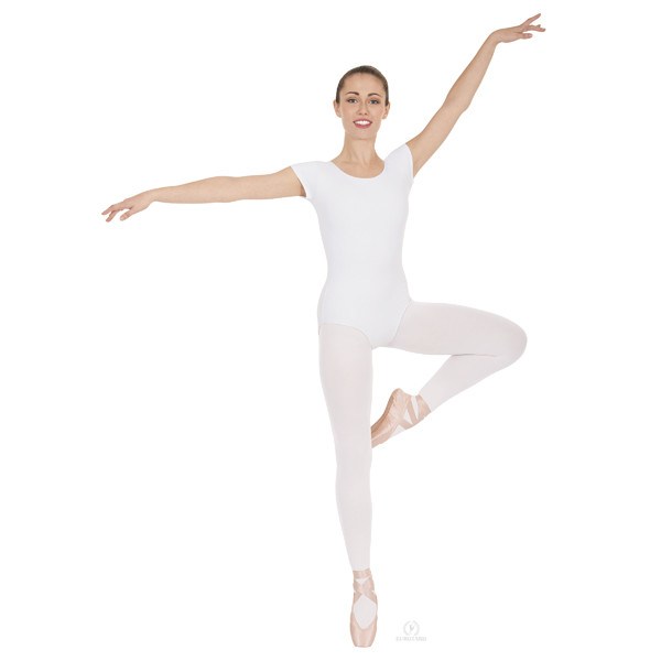 Eurotard 44475 Short Sleeve Leotard - Adult white