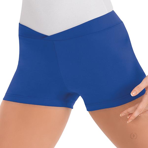Microfiber "V" Front Booty Shorts Color Choices Royal