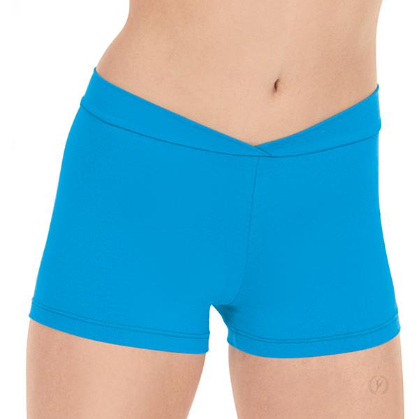 Microfiber "V" Front Booty Shorts Color Choices Turquoise
