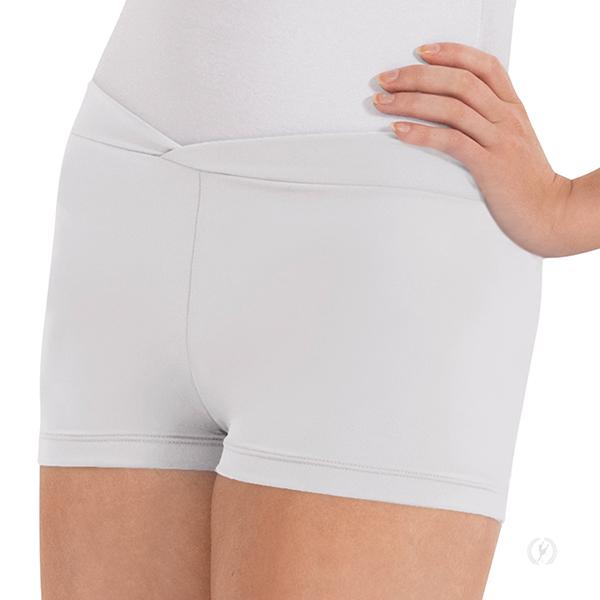 Microfiber "V" Front Booty Shorts Color Choices White