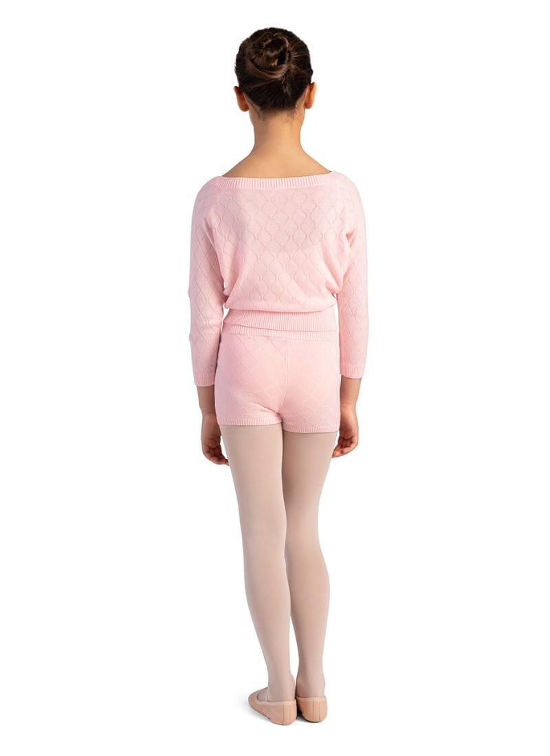 Bloch CR3544 Diamond Knit Short Candy Pink - Back