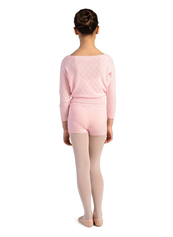Bloch CR3544 Diamond Knit Short Candy Pink - Back