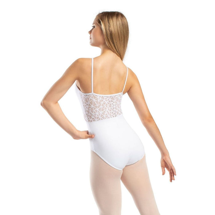 So Danca RDE-1911 Camisole Leotard with Webbed Mesh V-Cut Insert - Closeout