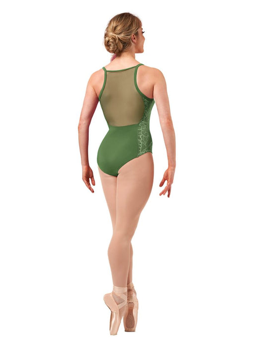 Bloch TWL0247 Lace Mesh Camisole Leotard Sage - Back
