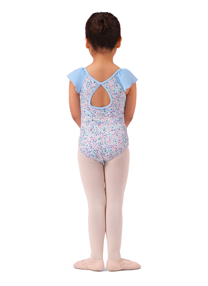 Bloch M1556C Floral Cap Sleeve Tutu Blue - Back