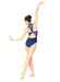Mirella ME2106 Zip Front Tank Leotard with Triangle Navy - Back