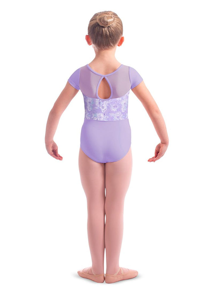 Mirella M1542C Shoulder Cap Sleeve Leotard Lilac - Back