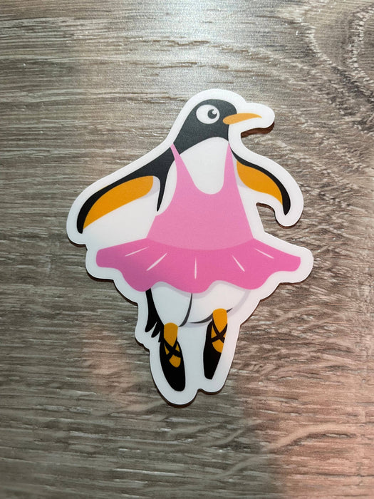 Penguin Ballerina Valentine's Sticker