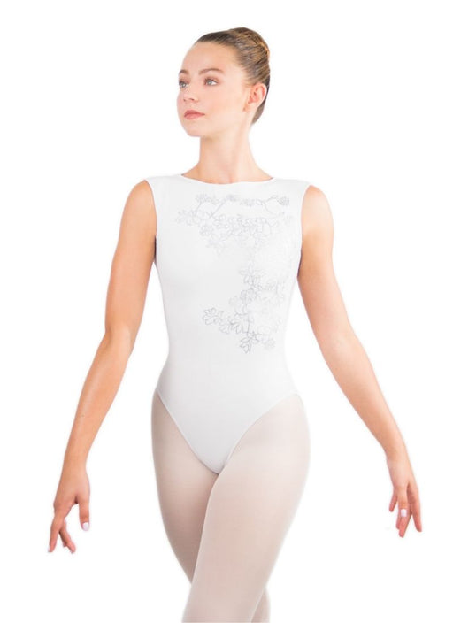 Ballet Rosa Thea Leotard- Holiday Limited Edition White - Front
